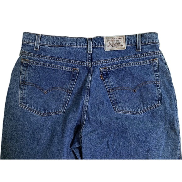 Vintage Levis 545 Jeans Mens 38x31 Blue Denim Pants Loose Fit Brown Tag - Picture 6 of 9